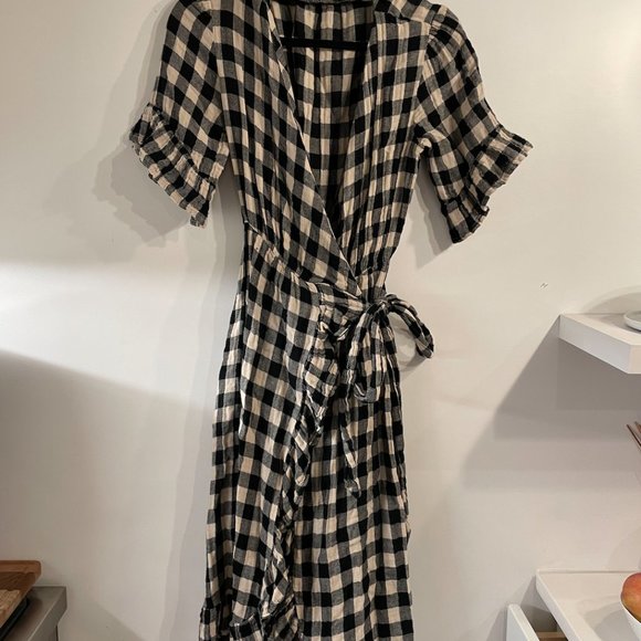Isabella Sinclair Plaid wrap dress - Picture 3 of 7